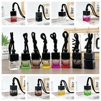 Diffuseur de parfum pour voiture en verre noir dégradé classique avec bouchon en bois, vide, pour huiles essentielles et parfums