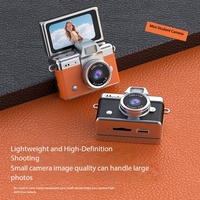 Mini caméra rotative en gros avec design collier, caméra 2-en-1 avec flash intégré, accessoire de mode, options multicolores