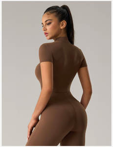 Conjuntos de yoga Fitness Mujer Ropa deportiva de una pieza Gimnasio Fitness Yoga Traje Cremallera Body Ropa deportiva Ropa exterior Niñas Sexy Monos - Product Image 5