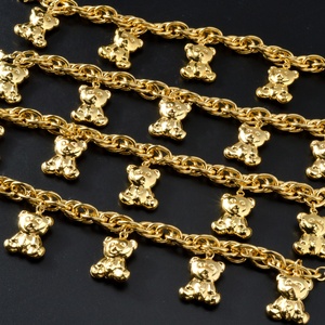 Pulsera de Cadena con Dije de Oso, Chapada en Oro de 18k, Joyería Personalizada al por Mayor - Product Image 1
