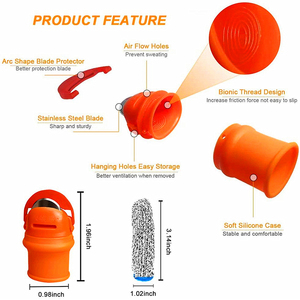 Vente en gros : Outil de jardinage en silicone pour la cueillette de fruits et légumes, avec protection des doigts et couteau à pouce intégré - Product Image 3