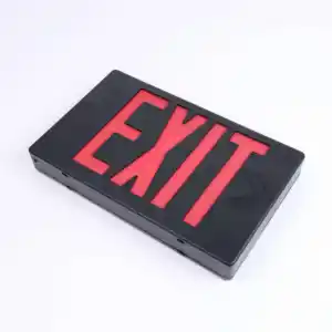 Factory Fire Safety Black New EXIT Emergency Light Maintained Rechargeable Battery Emergency Red Or Green Exit Sign LED Light