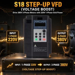 <span class=keywords><strong>Convertisseur</strong></span> de fréquence CE S18 220V vers 380V monophasé vers triphasé, variateur de vitesse de moteur AC, contrôleur de vitesse de moteur AC, variateur de fréquence vectoriel - Product Image 1