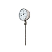 Thermomètre industriel bimétallique de haute qualité, série 4 pouces, cadran 316, rempli d'huile, antichoc, en acier inoxydable
