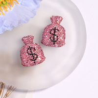 3D Volledige Diamant Luxe Geldtas Portemonnee Kersen Telefoonhoesje Ipadhoesje Decoratie Charms DIY Sleutelhanger Hangertje Accessoires