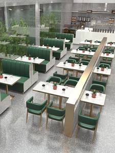 Canapé de luxe pour stand mural Mobilier de restaurant occidental Tables à manger et chaises de salle à manger pour café dessert pâtisserie - Product Image 2