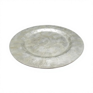 Plato Decorativo Redondo Hecho a Mano con Conchas de Capiz, Vajilla Decorativa Natural de Lujo para Bodas y Hoteles - Product Image 5