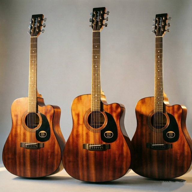 Premium Matte Finish Mahogany Acoustic Guitar-Solid-Look Plywood Construction, Rich Tone & Smooth Playability