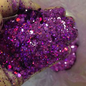 Poudre de paillettes holographiques mélangées, paillettes pour loisirs créatifs, pour la décoration de gobelets, le nail art, les bijoux en résine et les créations artisanales - Product Image 2