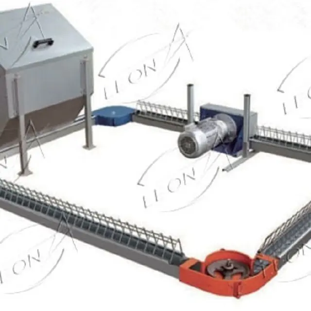 مربي البيت سلسلة نظام تغذية الدواجن الطاعم سلسلة الدواجن الأوتوماتيكية خط تغذية الدواجن الدجاج المغذية