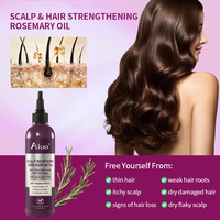 Sérum Capillaire Végétalien Bio aux Herbes en Gros, Traitement à l'Huile de Romarin, Réduit la Chute des Cheveux avec Acide Salicylique et Niacinamide