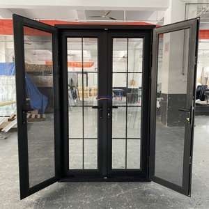 Porta a battente in alluminio prodotto personalizzato buona resistenza al vento ad alta resistenza <span class=keywords><strong>design</strong></span> moderno controllo degli insetti - Product Image 2