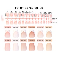 Gelsky vente en gros de pointes d'ongles couverture complète ongles à presser pointe française embouts d'ongles de cercueil de marque privée personnalisés
