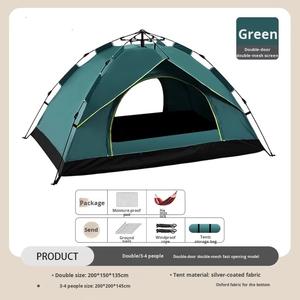 Tente pyramidale pop-up YYD pour <span class=keywords><strong>2</strong></span> à 4 personnes |   Protection UV argentée |   Revêtement de sol imperméable 3000 mm |   Lampe légère <span class=keywords><strong>2</strong></span>,8 kg/4 kg pour le camping et la randonnée - Product Image 6