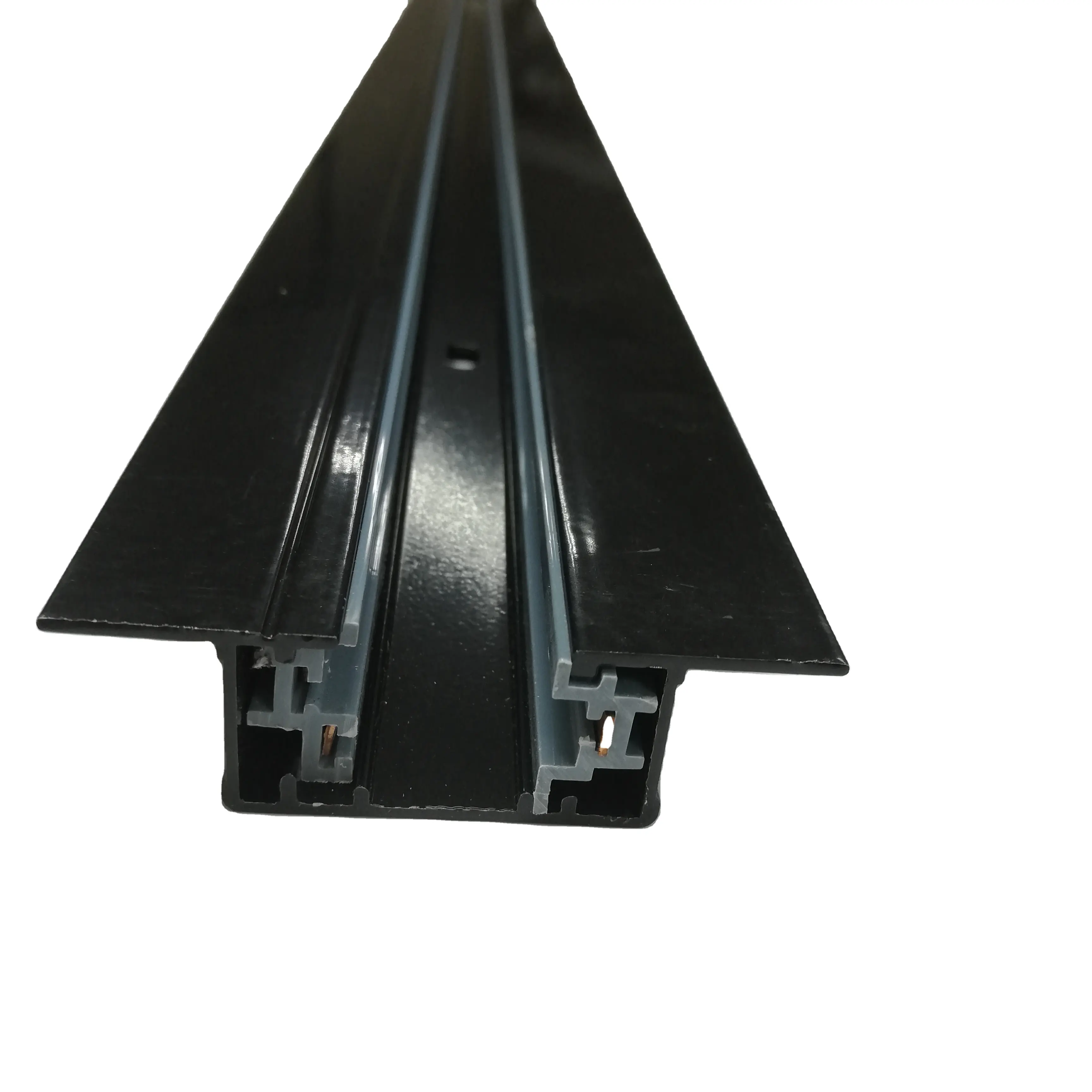 एलईडी पटरियों 3 तारों 1m 2m 3m 4m FW-T301A काले Recessed ट्रैक रेल प्रणाली