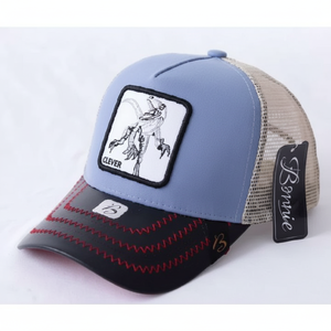 Cappello da camionista Braunie in tessuto a rete, regolabile, unisex, casual, primavera estate, con ricamo sul pannello frontale, a 6 pannelli - Product Image 1