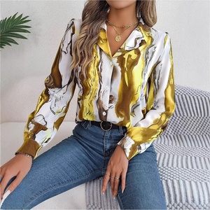 <span class=keywords><strong>Camisa</strong></span> <span class=keywords><strong>de</strong></span> Manga Larga con Cuello <span class=keywords><strong>de</strong></span> Traje a Rayas en Contraste <span class=keywords><strong>de</strong></span> Color, Estilo Casual Europeo y Americano para Mujer, Primavera/Verano - Product Image 4