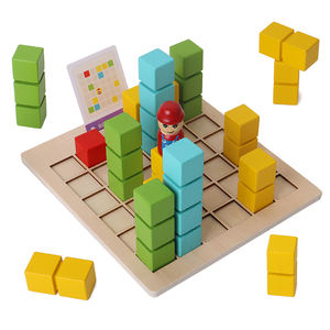 Hot New Product Wooden Small Porters Building Block Diversión Juguetes educativos para edades tempranas Ejercicio Pensamiento lógico Bloques de juguete para niños - Product Image 4