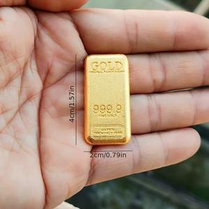 5 Piezas de Tira Decorativa Rectangular de Metal Dorado de 1.57 Pulgadas - Inscripción Retro "Producto Original de Buena Calidad", Regalo Perfecto para las Fiestas - Product Image 5