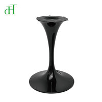 Pied de table de salle à manger d'extérieur DIHAO, design moderne en fer et ABS, forme tulipe arrondie, hauteur réglable, solide, installation facile, pour maison, bar, hôtel