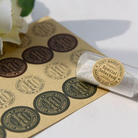 Autocollants ronds vintage faits à la main pour emballage alimentaire, emballage en papier, petites étiquettes