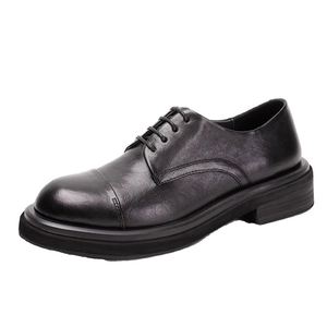 Zapatos Oxford Formales de Negocios Otoño 2025, Último Modelo, de Cuero Vacuno Genuino, con Cordones, Resistentes al Olor, Impermeables, con Diseño de Puntos - Product Image 4