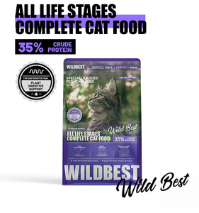 Nourriture sèche pour chats Petop All Life Stages, haute teneur en protéines 35 %, soin urinaire - Nutrition complète pour chatons et adultes - Product Image 1