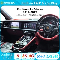 Radio para Auto Android Navihua para Porsche Macan 2014-2016, Pantalla Táctil Dual de 12.3 Pulgadas, Navegación GPS, Estéreo para Auto, CarPlay, Monitor DSP