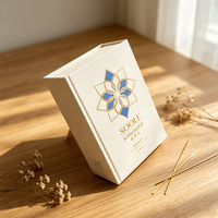 Boîte à livre personnalisée écologique de luxe avec fermeture magnétique |   Boîte rigide en papier d'art avec couvercle intérieur imprimé pour parfum, cosmétique, cadeau