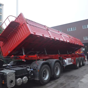 <span class=keywords><strong>Prix</strong></span> d'usine, semi-remorque à benne basculante latérale, 3 essieux, 12 roues, 12R22.5, acier, robuste, 120 tonnes, transport de machines - Product Image 1