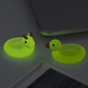Anillo de natación luminoso 3D con cabujón de resina Animal, accesorios de resina DIY en miniatura para decoración, llavero - Product Image 5