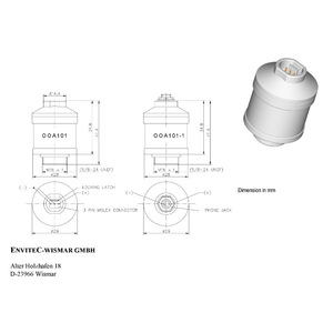 เซ็นเซอร์ออกซิเจน EnviteC OOA101 0 ถึง 100% O2 ตอบสนองรวดเร็ว สำหรับใช้ในยานยนต์ - Product Image 2