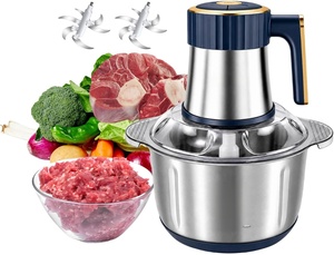 Hachoir à viande électrique avec boîtier en acier inoxydable, moteur AC 800W, fonction de broyage, facile à utiliser, pour usage domestique - Product Image 1