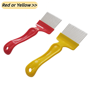 100 pz. Forchette per miele rosse o gialle, strumento per disopercolare, attrezzatura per apicoltura, paletta per miele - Product Image 1
