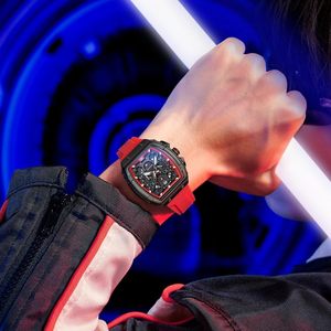 Reloj Olevs Square de 46 mm, cronógrafo, resistente al agua, reloj de pulsera informal y de negocios para hombre - Product Image 3