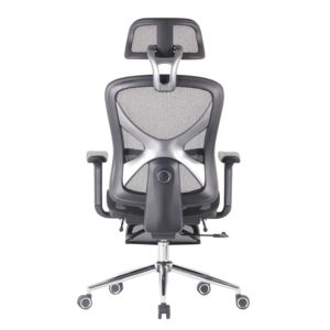 Office Recliner Chair with <b>Adjustable</b> Headrest Ergonomic Mesh Design Fabric Upholstery for Home Use with <b>Footrest</b> - Product Image 5