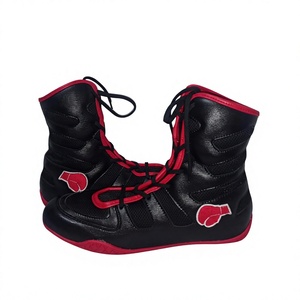 Premium High Quality Boxing Shoes with Ankle Support for Boxing and Wrestling OEM ODM Boxing Boots Manufacture Competition Shoes - Product Image 3