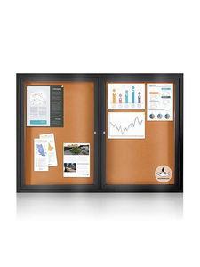 กระดานข่าวผ้าปิดในร่มสำหรับโรงเรียนตัวล็อกประตูประกาศสาธารณะติดผนังกรอบอลูมิเนียม - Product Image 6