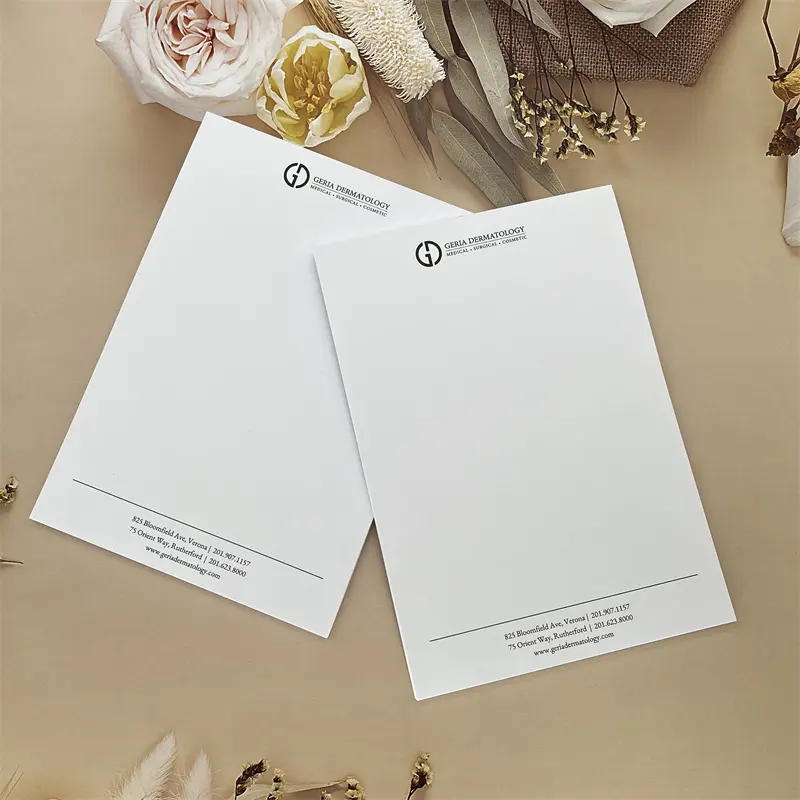 कस्टम आकार सफेद सादा ए 5 ए 4 ज्ञापन पैड लोगो मुद्रित व्यापार स्टेशनरी नोटबुक पेपर नोट पैड