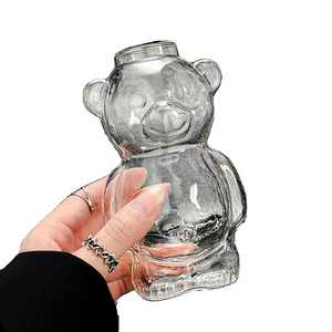 320ml sáng tạo dễ thương phim hoạt hình gấu bông cà phê cốc bia sữa cà phê nước ly bán buôn Glass drinkware Mug Set - Product Image 6