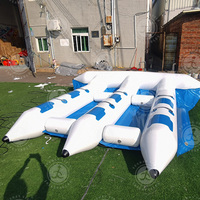 Jeu gonflable de bateau de banane de sport d'été chaud poisson volant divertissement de l'eau d'amusement de mer