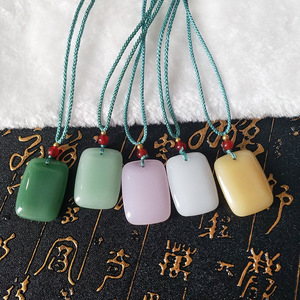 PFT Collar con Colgante Amuleto de Buena Suerte con Hebilla de la <span class=keywords><strong>Paz</strong></span> Anti-Jade, Joyería de Moda Unisex, Cadena de Cuerda, Cadena para Suéter, Regalo para Transmisiones en Vivo - Product Image 3
