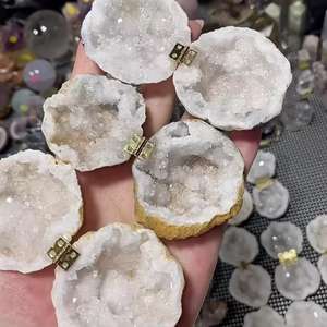 Caja para Anillo de Ágata Blanca Natural - Caja Creativa para Propuesta de Matrimonio, Caja de Joyería para Especímenes de Cristal y Minerales, Superventas - Product Image 5