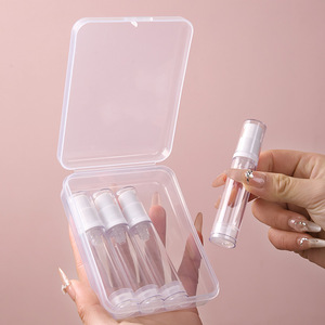 Transparent Cosmetic <b>Spray</b> Bottles 3Pcs With Compression Cap Travel Skin Care <b>Set</b> Moisturizer Serum Storage - Product Image 1