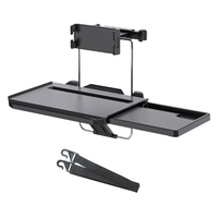 BAOAN Nouveau design, table de travail pliable en plastique noir pour ordinateur portable, plateau de repas multifonctionnel pour voiture, support portable universel