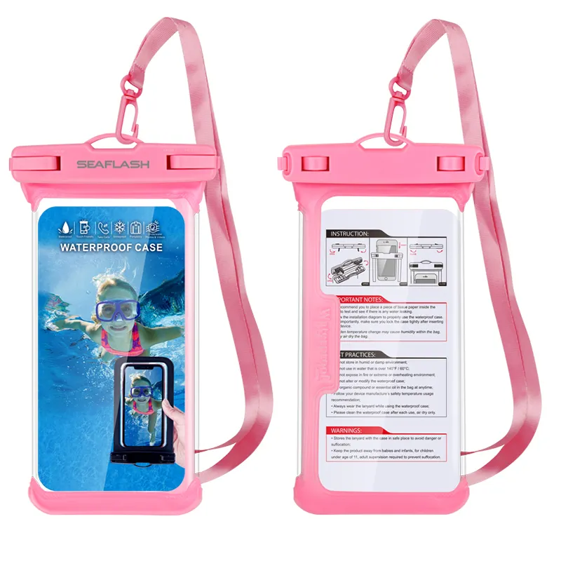 Nhà máy phổ minh bạch TPU khô điện thoại di động Pouch Touchable IPX8 không thấm nước điện thoại di động Túi