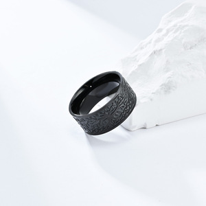 Nordic Retro Tree of Life Bird <b>Titanium</b> Steel <b>Ring</b> for Men, Niche, Unique, Artistic, Versatile Stainless Steel Jewelry - Product Image 4