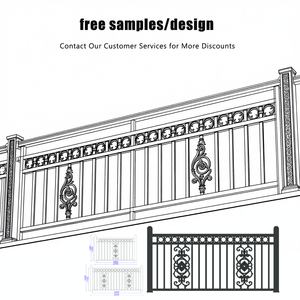 European-Style Metal <strong>Railing</strong> Balustrade For Villa &amp; Yard Balcony Outdoor Decorative Trellis &amp; Guardrails Custom Rooftop Terrace - Product Image 3