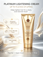 Crème décolorante pour cheveux blonds professionnelle MYBLONDO, crème décolorante permanente pour cheveux, crème dépigmentante pour salon, 500 ml