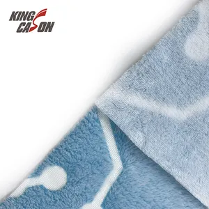 Kingcason-Alfombra de lana de franela 100% poliéster, doble cara, constelación de teñido, brillante en la oscuridad, precio bajo